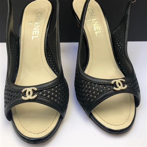 chanel shoes with pearl|65mm coco slingback pump shoes.